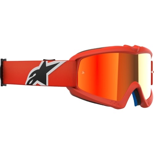 Dziecięce gogle motocrossowe Alpinestars Vision Mirror Youth - Corp oranžová, zrcadlové červené plexi