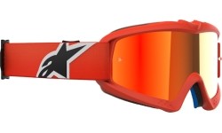 Dziecięce gogle motocrossowe Alpinestars Vision Mirror Youth - Corp oranžová, zrcadlové červené plexi