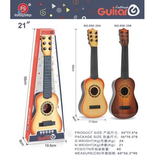 Gitara klasyczna, jasnobrązowa