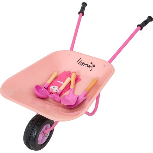 Little Gardener's Set with Wheelbarrow Pink