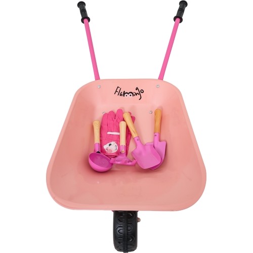 Little Gardener's Set with Wheelbarrow Pink