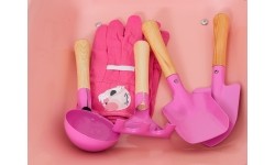 Little Gardener's Set with Wheelbarrow Pink
