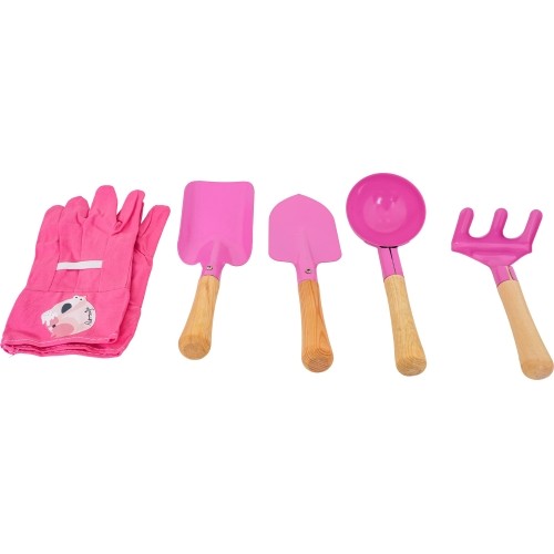 Little Gardener's Set with Wheelbarrow Pink