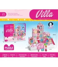 MEGA Pink Villa with Lights Function 275 pce. + Accessories