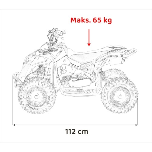 Pojazd spalinowy RENEGADE 49CC, czerwony