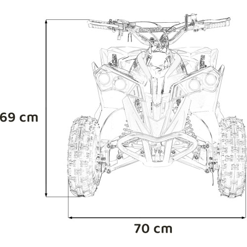 Pojazd spalinowy RENEGADE 49CC, czerwony