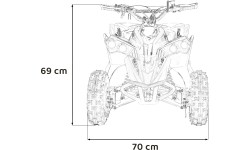 Pojazd spalinowy RENEGADE 49CC, czerwony