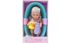 Baby doll with bathtub + accessories