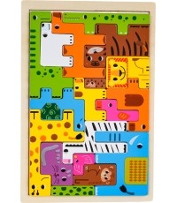 Wooden Animal Puzzle Set