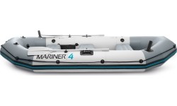 Ponton dmuchany Mariner 4 dla 4 osób wiosła pompka uchwyty na wędkę i silnik INTEX 68376