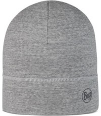 Lekka czapka z wełny merino, jasnoszara - 933