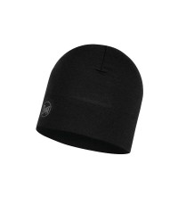 Czapka z wełny merino Midweight, czarna - 999