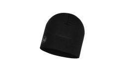 Czapka z wełny merino Midweight, czarna - 999
