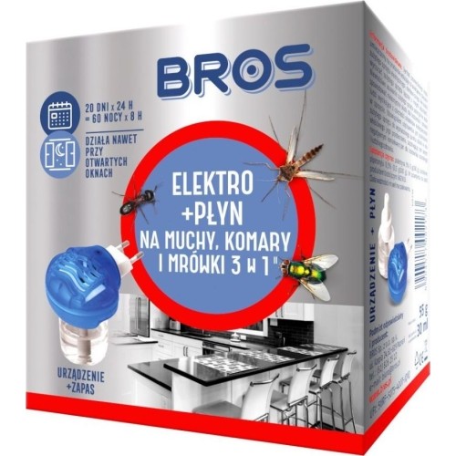 Płyn na muchy, komary i mrówki Bros Elektro +