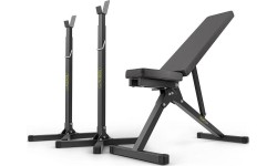 Zestaw treningowy SG1 | Ławka do ćwiczeń +  Stojaki pod sztangę regulowane - SmartGym Fitness Accessories