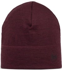 Lekka czapka z wełny merino, granatowa czerwień - 653
