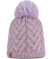 Czapka beanie dziana z polarem Caryn, Lilac Ice - 630