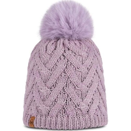 Czapka beanie dziana z polarem Caryn, Lilac Ice - 630