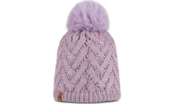 Czapka beanie dziana z polarem Caryn, Lilac Ice - 630