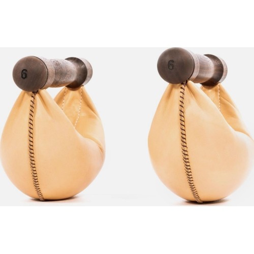 Zestaw hantli SwingBells orzech naturalny - 2 kg