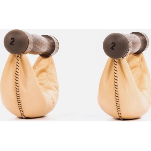 Zestaw hantli SwingBells orzech naturalny - 8 kg