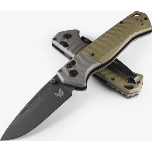 Nóż Benchmade 593BK PSK, MagnaCut, szaro-zielony G10