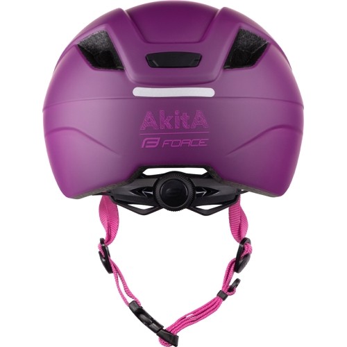 Kask dziecięcy FORCE Akita, rozmiar S-M (52-57 cm), fioletowy