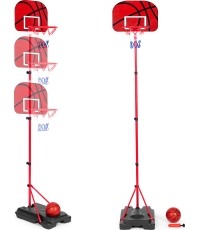 Regulowany kosz do koszykówki dla dzieci z pompką do piłki