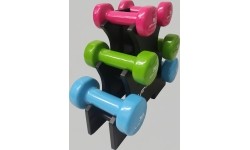 Zestaw hantli fitness winylowych 12 kg ze stojakiem - UpForm