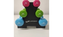 Zestaw hantli fitness winylowych 12 kg ze stojakiem - UpForm