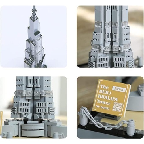 Klocki konstrukcyjne Burj Khalifa, 555 elementów