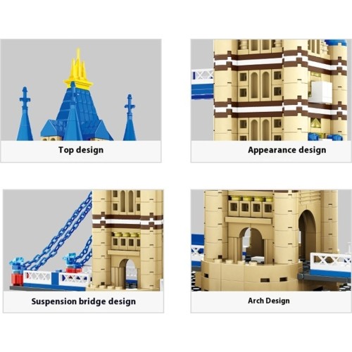 Zestaw z serii budynków Tower Bridge, 1054 elementy