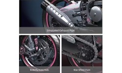 Klocki konstrukcyjne motocyklista, różowe, 2066 elementów