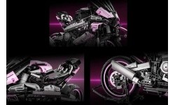 Klocki konstrukcyjne motocyklista, różowe, 2066 elementów