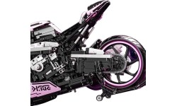 Klocki konstrukcyjne motocyklista, różowe, 2066 elementów