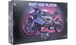 Klocki konstrukcyjne motocyklista, różowe, 2066 elementów