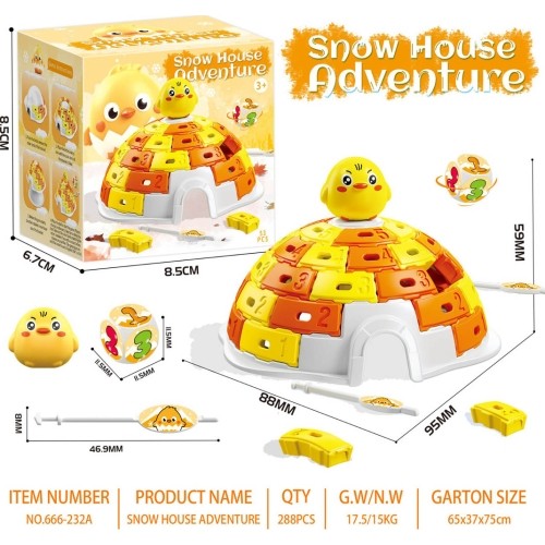 Gra zręcznościowa Igloo Bricks, wersja z kaczuszką