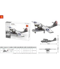 364-piece Military Aircraft Bricks Set.