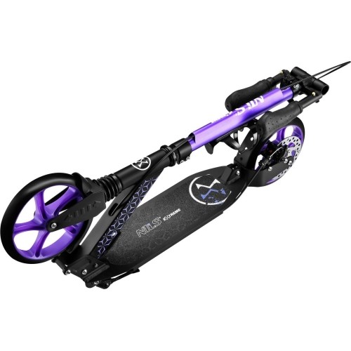 Fioletowa hulajnoga Nils Extreme HM124T z hamulcem tarczowym