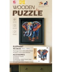 Drewniane puzzle 179 el. Słoń