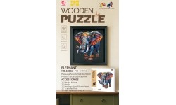 Drewniane puzzle 179 el. Słoń