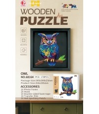 Drewniane puzzle 178 el. Sowa