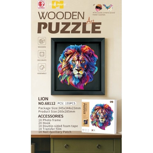 Wooden Jigsaw Puzzle Set 155el. Lion