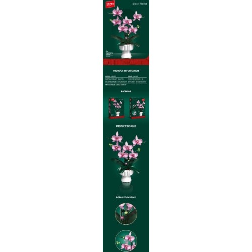 Zestaw konstrukcyjny Różowe Orchidee, 562 el.