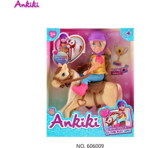 Lalka Ankiki z koniem i akcesoriami