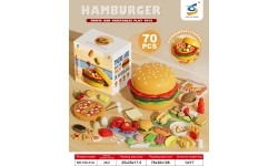 Zestaw fast food z akcesoriami do hamburgerów