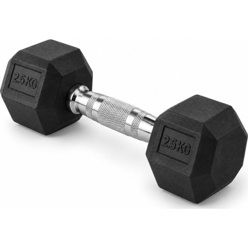 Hantel gumowany FiTKER® HEX PRO - 2,5 kg