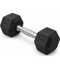 HEX PRO Rubber Dumbbell - 5,0 kg