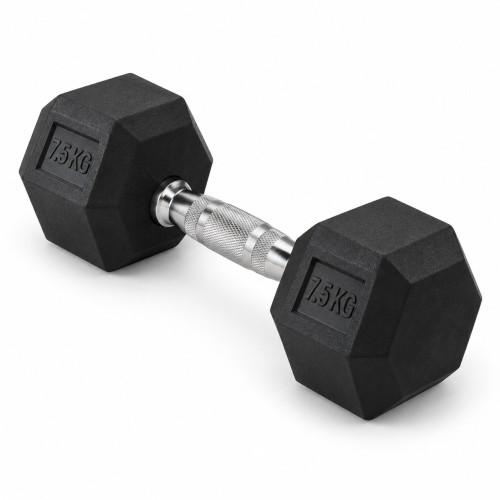 HEX PRO Rubber Dumbbell - 7,5 kg