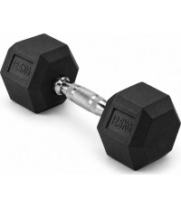 HEX PRO Rubber Dumbbell - 12.5 kg